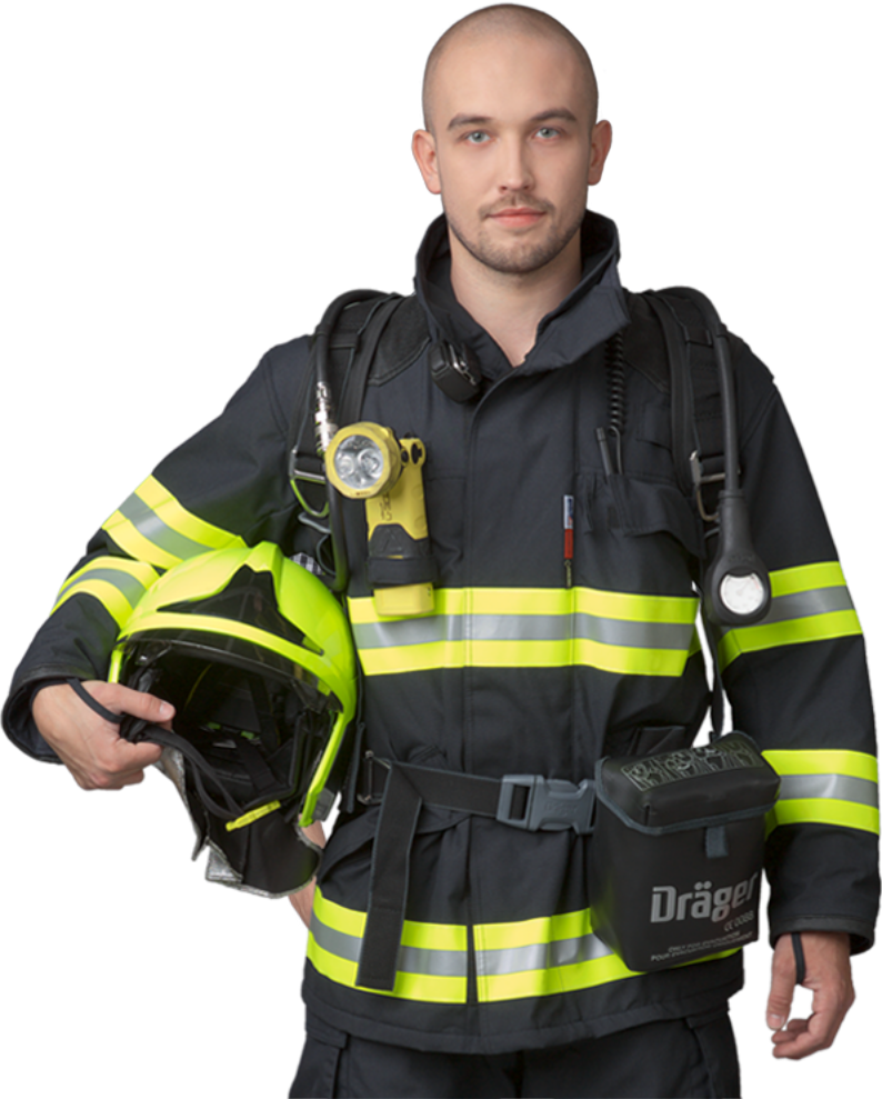 Dobrovolný hasič v uniformě